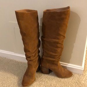 Savas Leather Pull Up Tawny Boots 3 1/2” heel